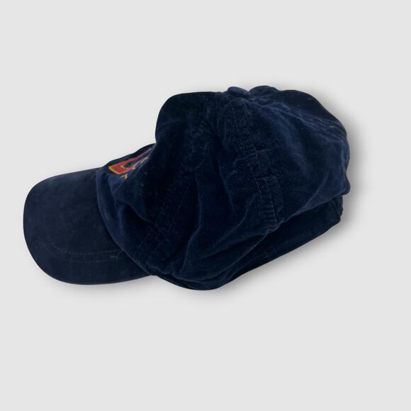 Vintage 1990s The Limited Navy Velvet Crest Cap - Picture 5 of 6